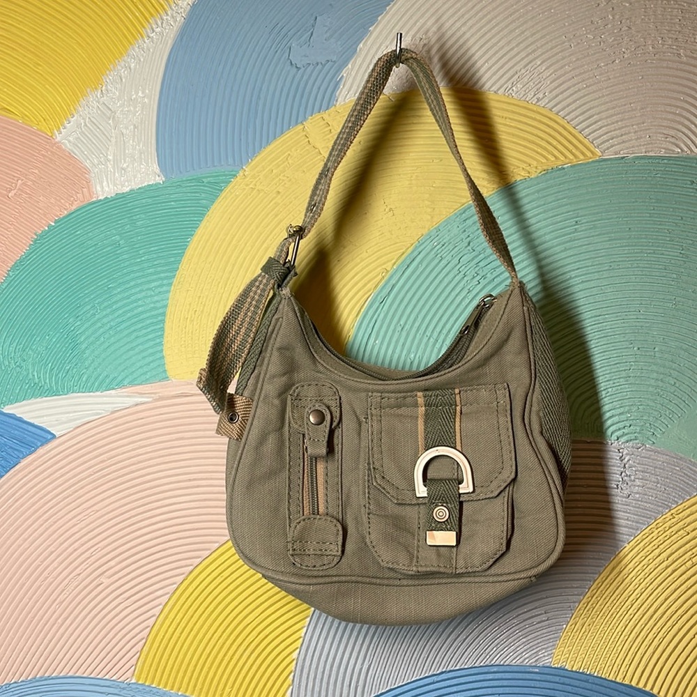 Y2K, vintage mini bag with zippers and snaps
